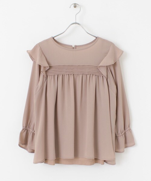 URBAN RESEARCH ROSSO WOMEN（アーバンリサーチ　ロッソ）の「【WEB限定】シアー楊柳ラッフルブラウス（その他・レディース・PINK/BLUE GRAY/BLACK・FREE）」の22枚目の写真