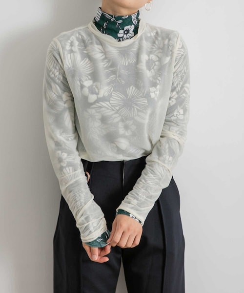 トップス WANDERUNG Sheer T-Shirts 楽天市場】【WANDERUNG】 ワンデルング Sheer Ribbed Tops