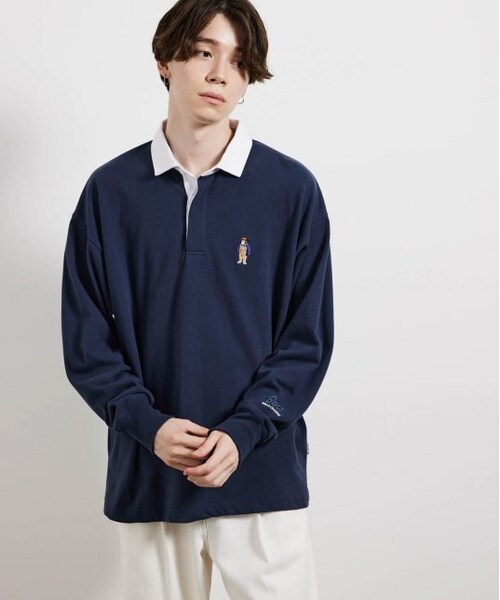 JUNRED（ジュンレッド）の「BEN DAVISエンブロイダリーラガーロングTシャツ（トップス・レディース・パープル/グリーン/ネイビー・M/L）」の2枚目の写真