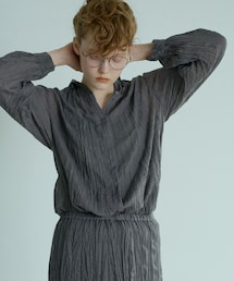 PUAL CE CIN | 【Du noir】ワッシャー加工ブラウス(シャツ/ブラウス)