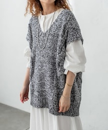 mystic | ケーブルニットベスト(ニット/セーター)