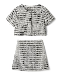 GRL（グレイル）の「ツイードクロップド丈ジャケットXミニスカートセットアップ（セットアップ）」