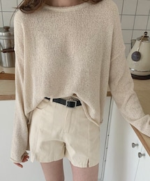 [simplymood] サマーラウンドネックニット