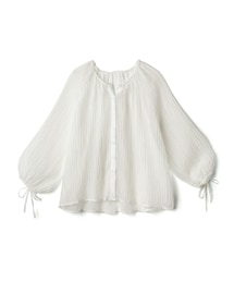 GRL（グレイル）の「リボンプリーツシアーシャツ（シャツ/ブラウス・レディース）」