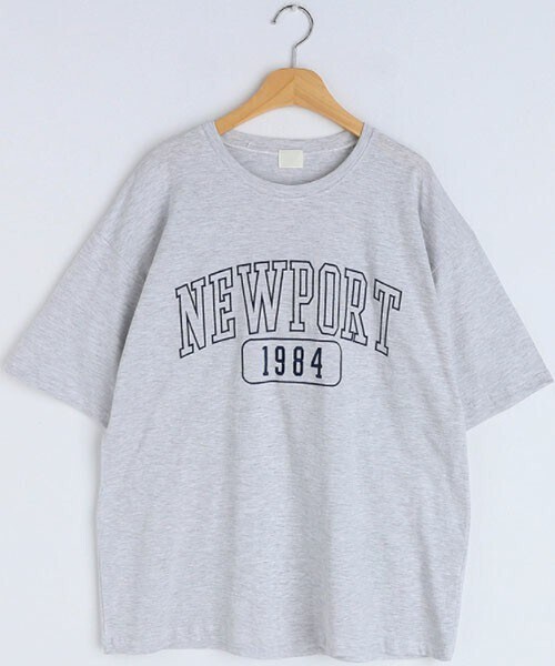 DHOLIC(ディーホリック)の「1984レタリングTシャツ(Tシャツ/カットソー・レディース・ホワイト/グリーン/ブルー/グレー・ONESIZE)」の2枚目の写真