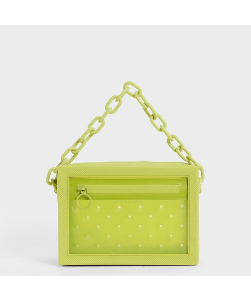 チェーンリンク クロスボディバッグ / Chain Link Crossbody Bag （Lime）