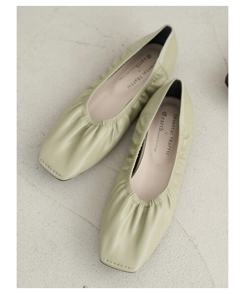 earth music&ecology(アースミュージックアンドエコロジー)の「ORiental TRaffic ギャザーパンプス(シューズ・ブラック/ベージュ/ミント・S/M/L)」の16枚目の写真