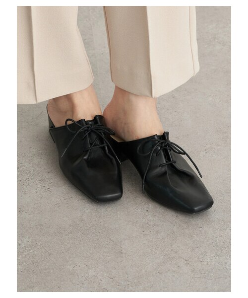 earth music&ecology（アースミュージックアンドエコロジー）の「ORiental TRaffic レースアップスリッパ（シューズ・アイボリー/ブラック・S/M/L）」の5枚目の写真