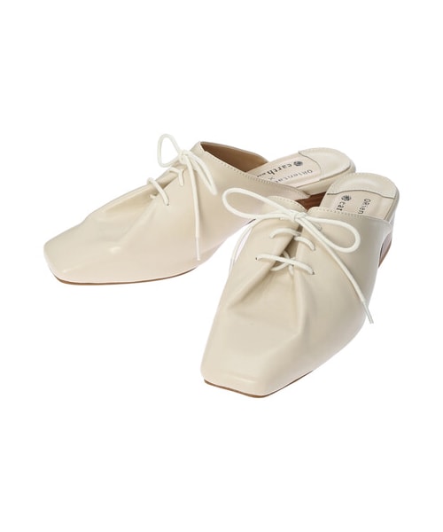 earth music&ecology（アースミュージックアンドエコロジー）の「ORiental TRaffic レースアップスリッパ（シューズ・アイボリー/ブラック・S/M/L）」の14枚目の写真