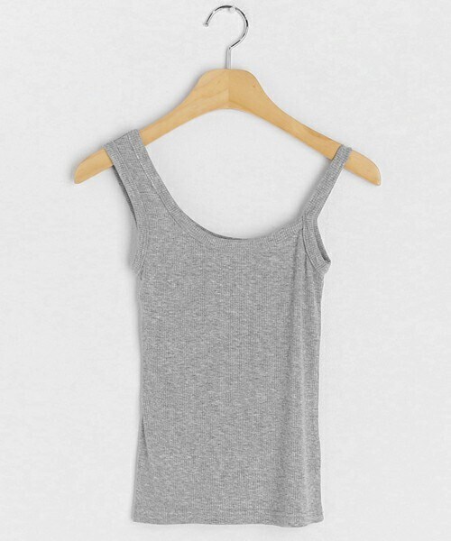 DHOLIC（ディーホリック）の「アシメリブスリーブレス・全4色（タンクトップ・レディース・ブルー/ブラック/ホワイト/グレー・ONESIZE）」の4枚目の写真