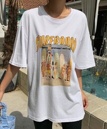 DHOLIC STYLE | [mayblue] SURFBOARDプリントTシャツ(Tシャツ/カットソー)