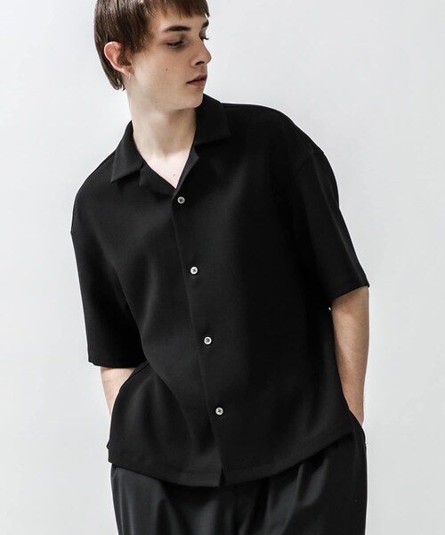 STUDIOUS(ステュディオス)の「OPEN COLLAR SHIRTS(シャツ/ブラウス・メンズ・L.GRY/BLK/BGE/TAN/BLU・1/2/3)」の1枚目の写真