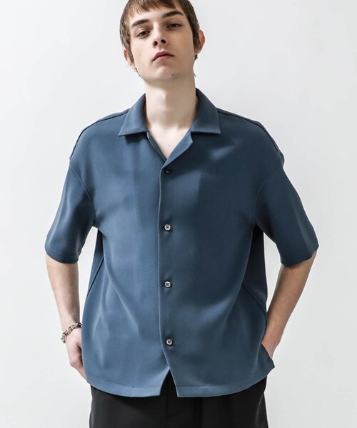 STUDIOUS(ステュディオス)の「OPEN COLLAR SHIRTS(シャツ/ブラウス・メンズ・L.GRY/BLK/BGE/TAN/BLU・1/2/3)」の6枚目の写真