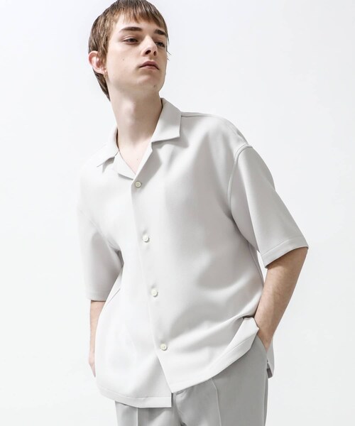 STUDIOUS(ステュディオス)の「OPEN COLLAR SHIRTS(シャツ/ブラウス・メンズ・L.GRY/BLK/BGE/TAN/BLU・1/2/3)」の2枚目の写真