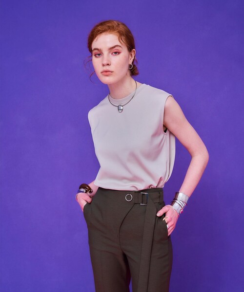 UNITED TOKYO（ユナイテッドトウキョウ）の「テクノラマノースリーブ（Tシャツ/カットソー・レディース・O.WHT/BLK/BGE/TAN/KHK・FREE）」の3枚目の写真