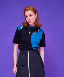 UNITED TOKYO | アートスリットパイピングトップス(Tシャツ/カットソー)