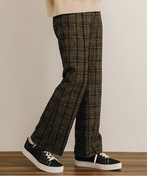 〈 PUBLIC TOKYO 〉 モールパターンフレアパンツ BLU PUBLIC TOKYO 〉 モールパターンフレアパンツ BLU