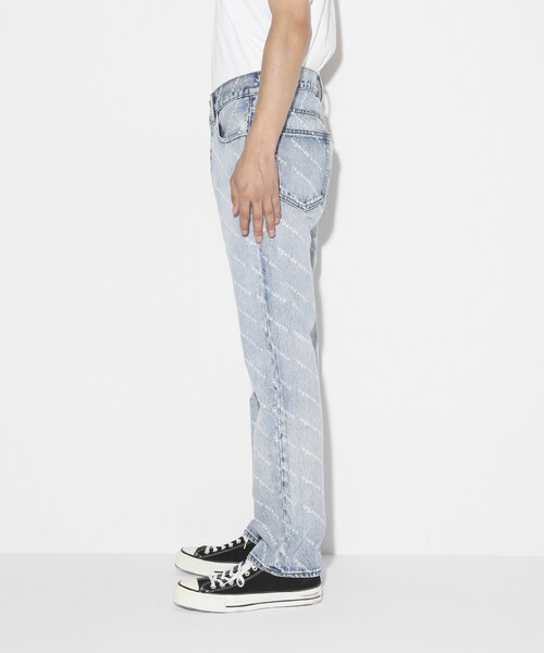 LEGENDA（レジェンダ）の「Repeat Logo Denim Pants（パンツ・ライトインディゴブルー/ブラック・1/2/3）」の3枚目の写真