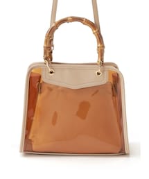 GRL | 2Wayポーチ付きバンブーハンドルクリアバッグ(ハンドバッグ)