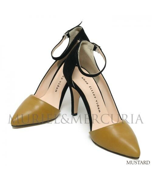 MURIEL&MERCURIA（マリエルアンドマキュリア）の「ストラップポインテッドトゥパンプス（パンプス・レディース・NAVY/MUSTARD・36.5/37）」の2枚目の写真