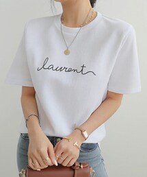 [semopan] 英字レタリング半袖Tシャツ