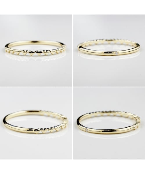 two ply（トゥープライ）の「トゥー プライ 435 プレンティ ベビー ハート ダイヤモンド リング ピンキーリング（リング・レディース・ゴールド・マイナス5号から13号）」の2枚目の写真