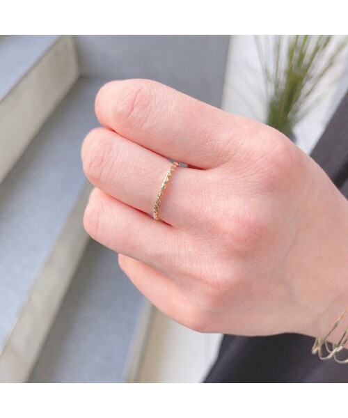 two ply（トゥープライ）の「トゥー プライ 435 プレンティ ベビー ハート ダイヤモンド リング ピンキーリング（リング・レディース・ゴールド・マイナス5号から13号）」の3枚目の写真