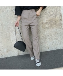 copine | バックウエストゴム!ハウンドトゥース柄フレアパンツ(その他パンツ)