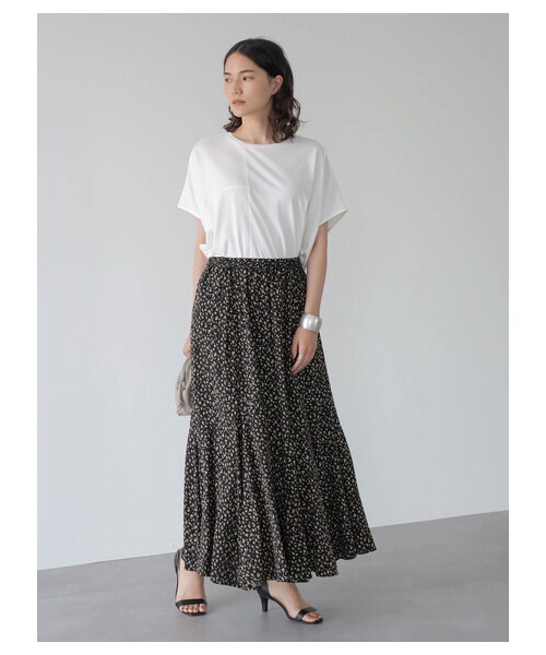 AMERICAN HOLIC（アメリカンホリック）の「ジグザグ切り替えティアードスカート2（スカート・フラワー・M/L）」の9枚目の写真
