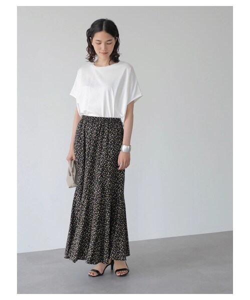 AMERICAN HOLIC（アメリカンホリック）の「ジグザグ切り替えティアードスカート2（スカート・フラワー・M/L）」の7枚目の写真