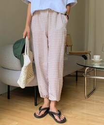 DHOLIC STYLE | [qnigirls] ドロストギンガムチェックパンツ(その他パンツ)