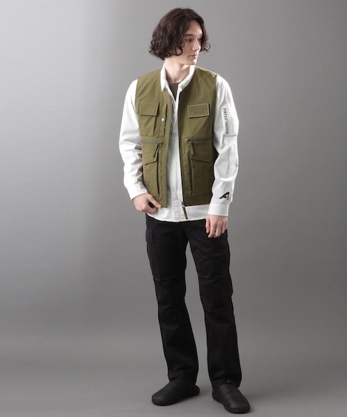 AVIREX FLIGHT DECK VEST フード付 AVIREX FLIGHT DECK VEST フード付