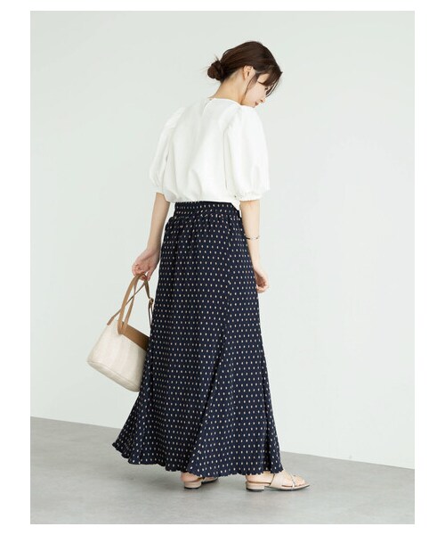 Green　Parks（グリーンパークス）の「・ELENCARE DUE ドットヨウリュウスカート（スカート・チャコールグレー/ブラック/ベージュ/ネイビー・F）」の12枚目の写真