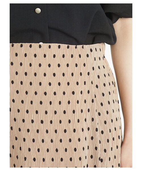 Green　Parks（グリーンパークス）の「・ELENCARE DUE ドットヨウリュウスカート（スカート・チャコールグレー/ブラック/ベージュ/ネイビー・F）」の5枚目の写真