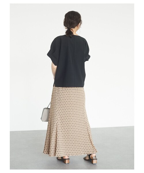 Green　Parks（グリーンパークス）の「・ELENCARE DUE ドットヨウリュウスカート（スカート・チャコールグレー/ブラック/ベージュ/ネイビー・F）」の2枚目の写真