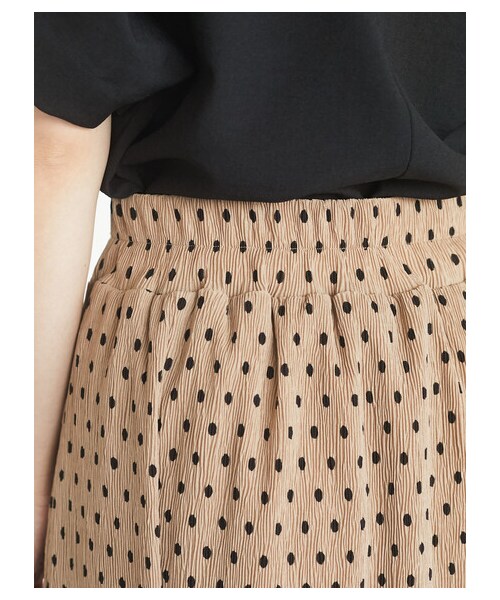Green　Parks（グリーンパークス）の「・ELENCARE DUE ドットヨウリュウスカート（スカート・チャコールグレー/ブラック/ベージュ/ネイビー・F）」の8枚目の写真