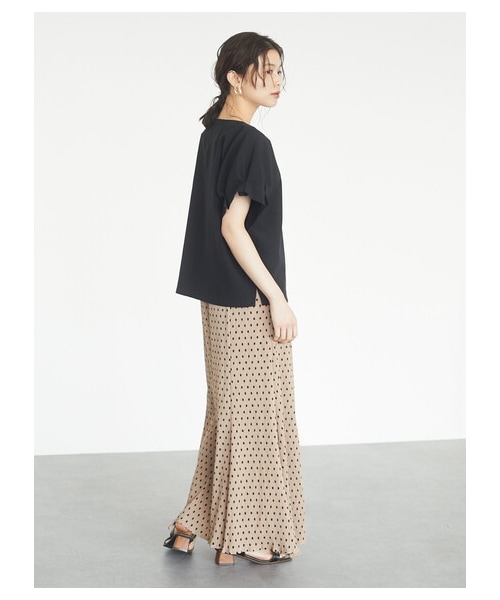 Green　Parks（グリーンパークス）の「・ELENCARE DUE ドットヨウリュウスカート（スカート・チャコールグレー/ブラック/ベージュ/ネイビー・F）」の3枚目の写真