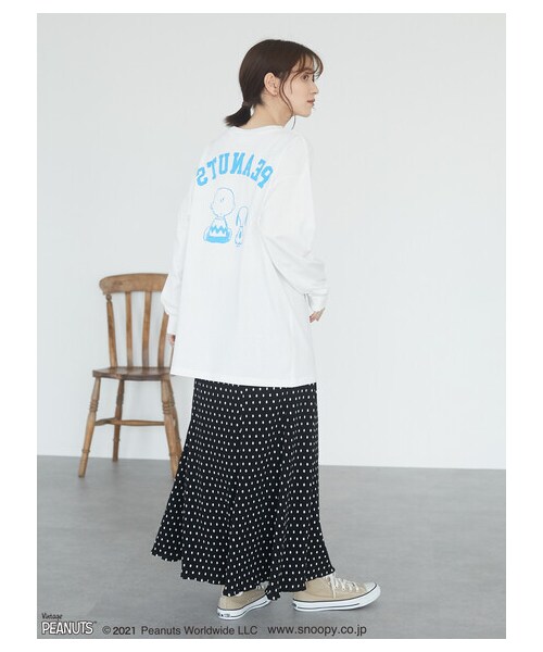 Green　Parks（グリーンパークス）の「・ELENCARE DUE ドットヨウリュウスカート（スカート・チャコールグレー/ブラック/ベージュ/ネイビー・F）」の10枚目の写真