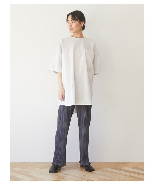 Green　Parks（グリーンパークス）の「・SUGAR SPOON サテンプリーツパンツ（パンツ・チャコールグレー/ブラック/モカ/グリーン・F）」の15枚目の写真