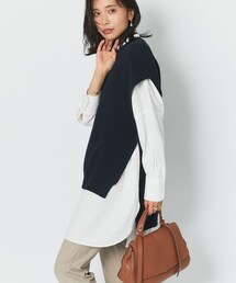 RIVE DROITE | 【抜け感のあるレイヤードスタイルが完成する】片畦ワイドベスト(ニット/セーター)