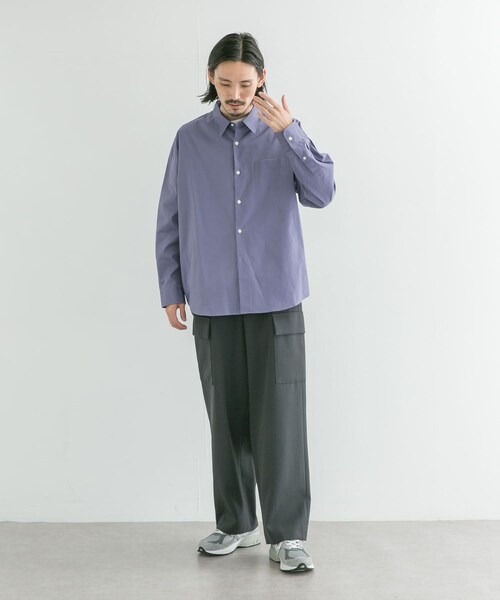 ATON BACK SATIN FIELD CARGO PANTS