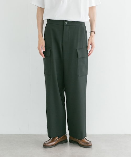 ATON BACK SATIN FIELD CARGO PANTS