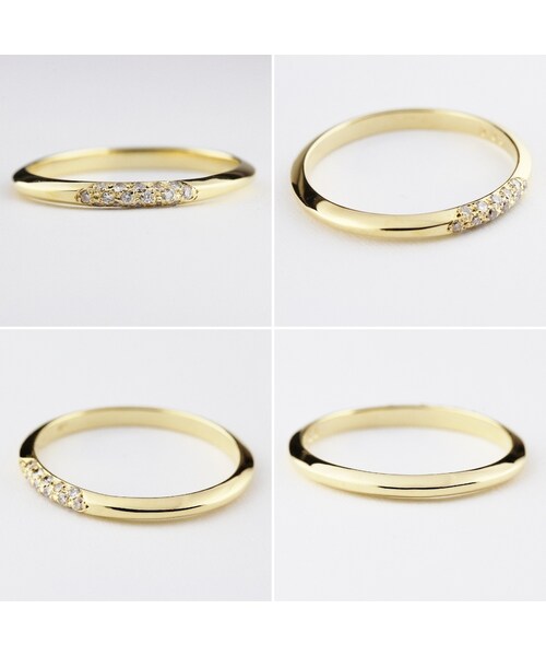 two ply(トゥープライ)の「トゥー プライ 161 アーベイン ダイヤモンド リング ピンキー リング(リング・レディース・ゴールド・マイナス5号から13号)」の2枚目の写真