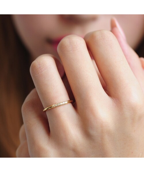 two ply(トゥープライ)の「トゥー プライ 161 アーベイン ダイヤモンド リング ピンキー リング(リング・レディース・ゴールド・マイナス5号から13号)」の4枚目の写真