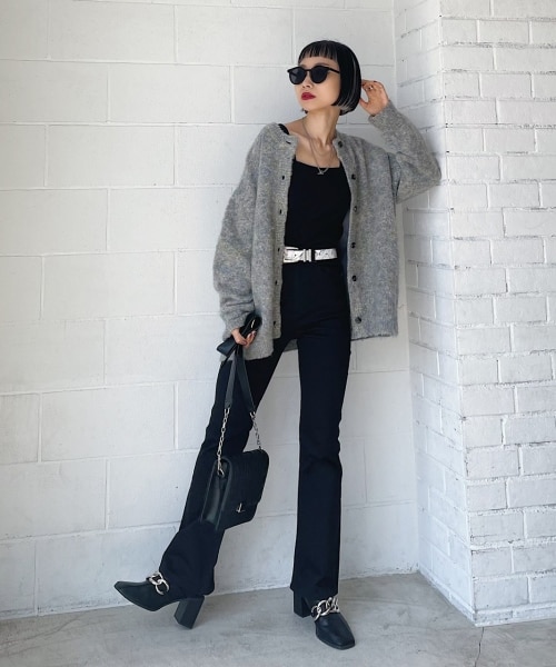 PAGEBOY（ページボーイ）の「【WEB先行予約】シャギークルーカーディガン（トップス・レディース・グレージュ/モーブワイン/ブラウン/ディープグリーン/【WEB限定カラー】ブルー・F）」の10枚目の写真