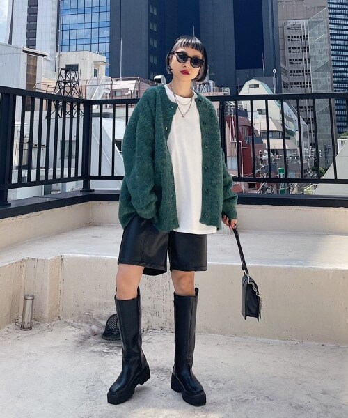 PAGEBOY（ページボーイ）の「【WEB先行予約】シャギークルーカーディガン（トップス・レディース・グレージュ/モーブワイン/ブラウン/ディープグリーン/【WEB限定カラー】ブルー・F）」の19枚目の写真