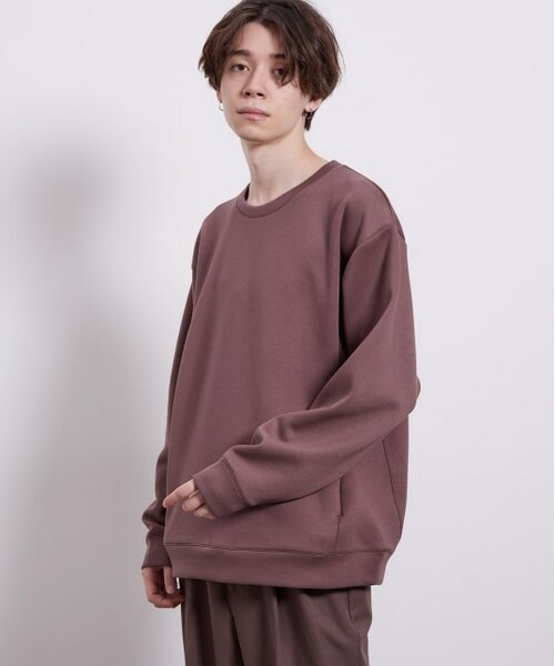 JUNRED（ジュンレッド）の「フライシルケットクルーネックプルオーバー（トップス・メンズ・ホワイト/ピンク/キャメル/チャコール・M/L/LL）」の4枚目の写真
