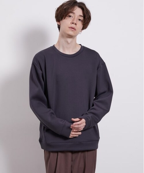 JUNRED（ジュンレッド）の「フライシルケットクルーネックプルオーバー（トップス・メンズ・ホワイト/ピンク/キャメル/チャコール・M/L/LL）」の2枚目の写真
