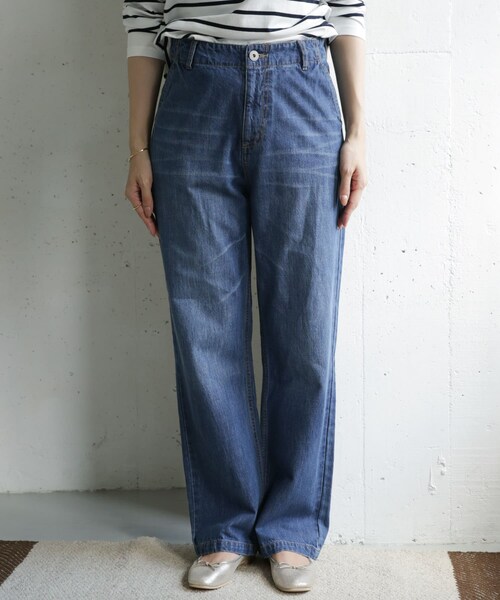 URBAN RESEARCH DOORS(アーバンリサーチドアーズ)の「デニムワイドパンツ(その他・レディース・INDIGO/ONE WASH・36/38/40)」の18枚目の写真