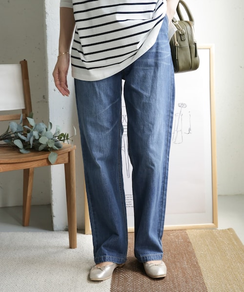URBAN RESEARCH DOORS(アーバンリサーチドアーズ)の「デニムワイドパンツ(その他・レディース・INDIGO/ONE WASH・36/38/40)」の1枚目の写真